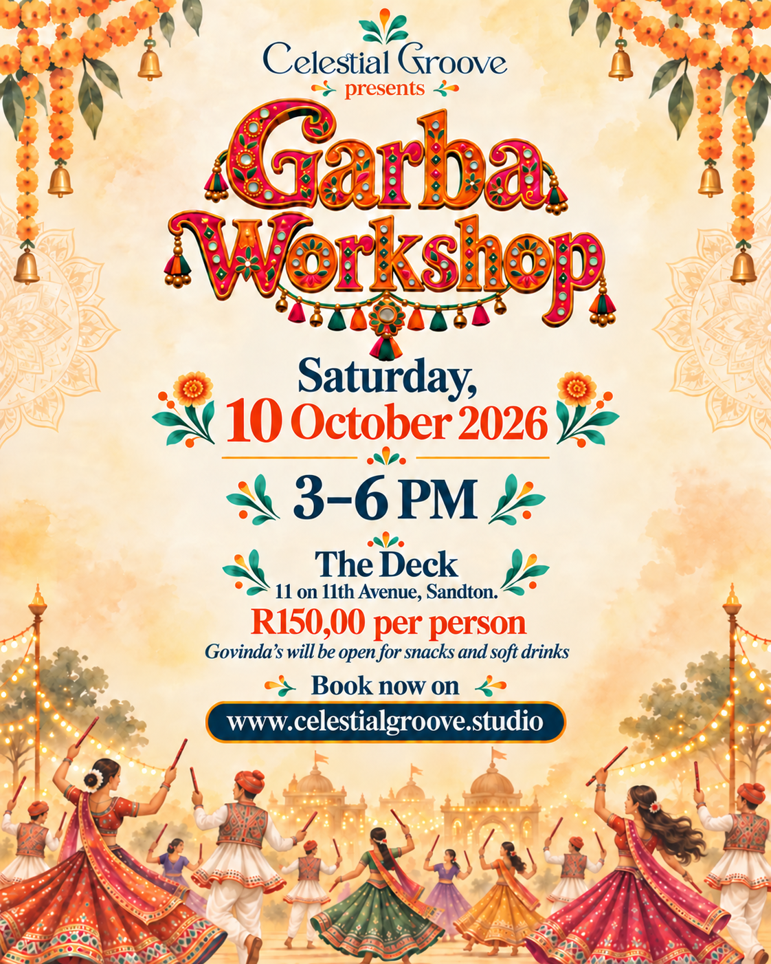 Poster for the Garba Workshop 